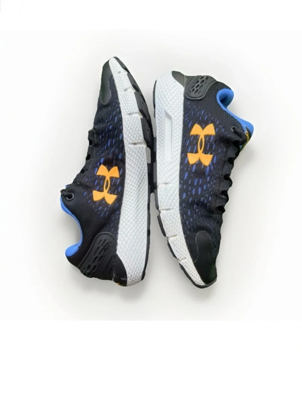 Under Armour Charged Rogue Boys’ Sneakers Mesh Black Blue Gold US 4.5Y